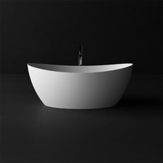 Kaskade Margot 1640 Freestanding Stone Bath Matte White 1640mm MARGOT1640MATWHITE - The Blue Space