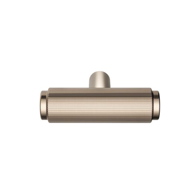 Meir Öppen T-Pull Cabinet Handle Knurled Champagne MRCH-3T00N-CH - The Blue Space