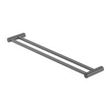 Nero New Mecca Double Towel Rail 600mm Gun Metal  NR2324dGM | The Blue Space