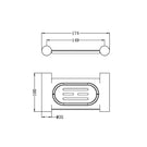 Technical Drawing Nero New Mecca Soap Dish Holder Gun Metal  NR2381GM | The Blue Space