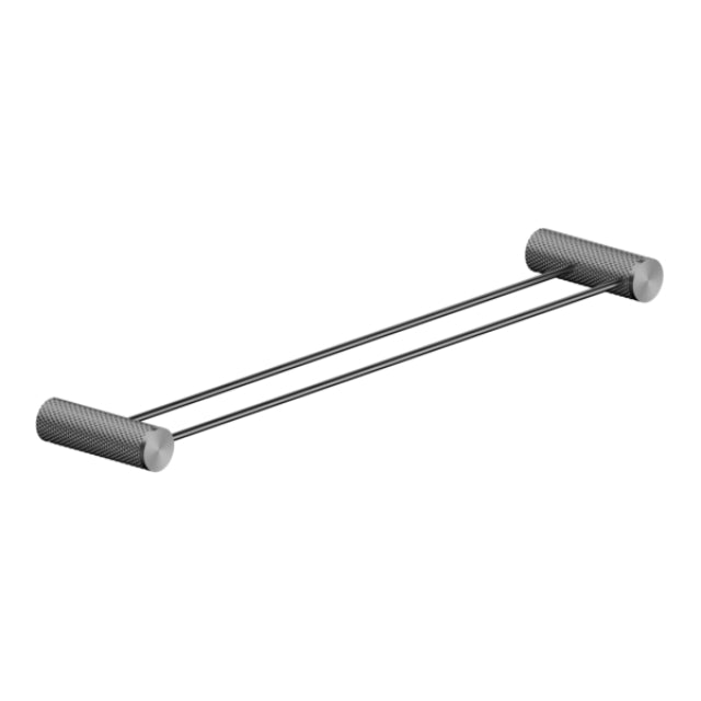 Nero Opal Double Towel Rail 800mm Graphite NR2530dGR - The Blue Space