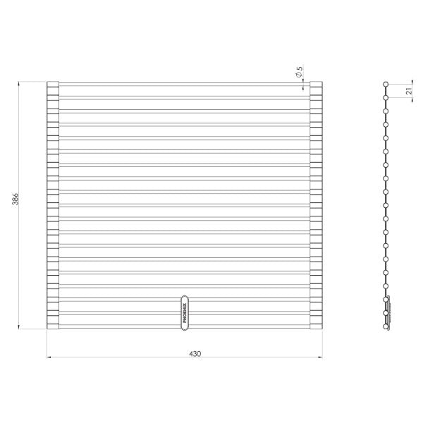 Phoenix Roller Mat The Blue Space - line drawing