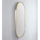 Remer Modern Oblong 910mm aluminium framed mirror in Brushed Brass - The Blue Space