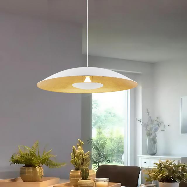 Telbix Daxia 80cm Pendant Light E27 White DAXIAPE80-WHGD - The Blue Space