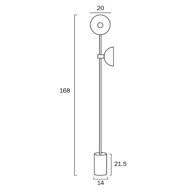 Telbix Efrain Floor Lamp E27 Black EFRAINFL-BK - The Blue Space