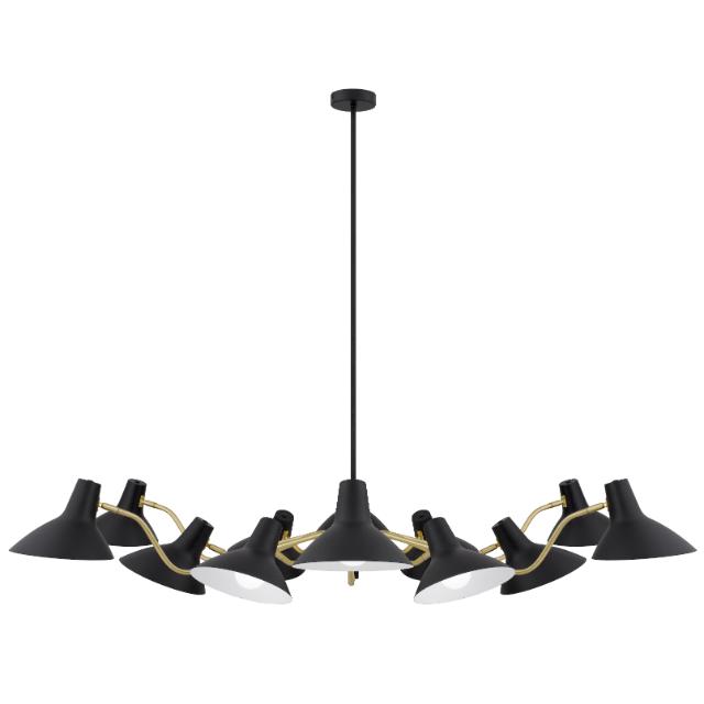 Telbix Farbon 12 Light Pendant E27 Black FARBONPE12-BK - The Blue Space