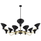 Telbix Farbon 12 Light Pendant E27 Black FARBONPE12-BK - The Blue Space