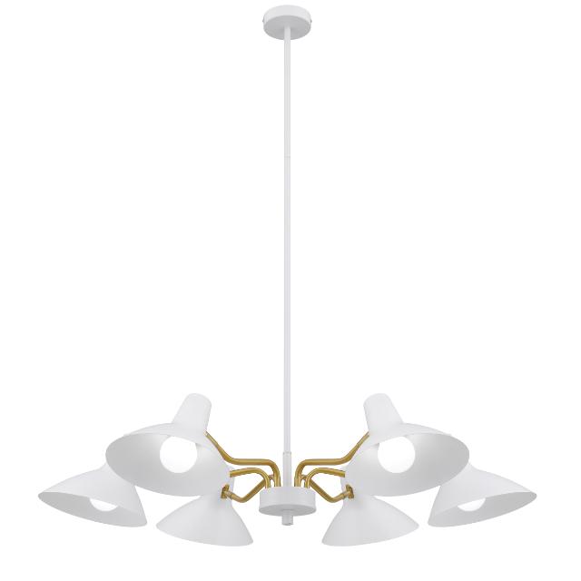 Telbix Farbon 6 Light Pendant E27 White FARBONPE6-WH - The Blue Space