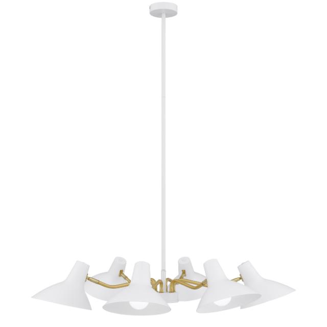 Telbix Farbon 6 Light Pendant E27 White FARBONPE6-WH - The Blue Space