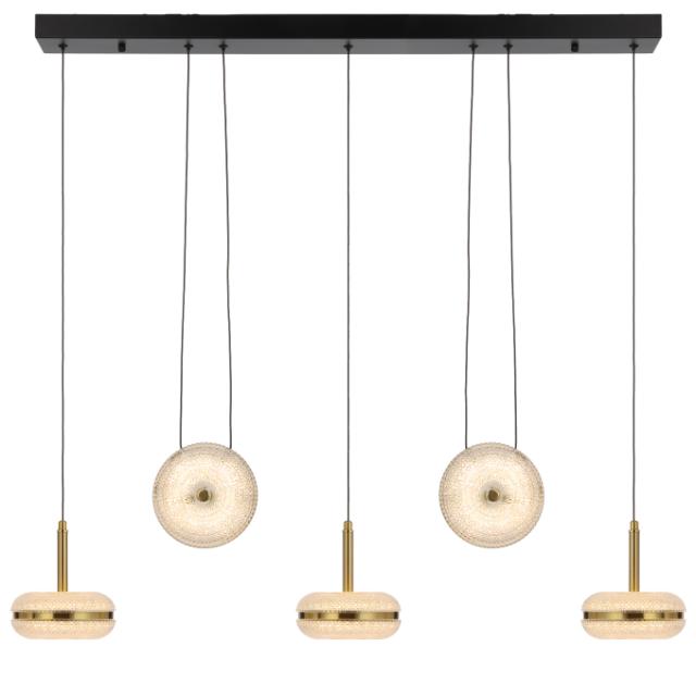 Telbix Govan 5 Light Bar LED Pendant Light  GOVANPE5B-AG - The Blue Space