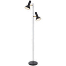 Telbix Hyvik 2 Light Floor Lamp E27 Black HYVIKFL2-BK - The Blue Space