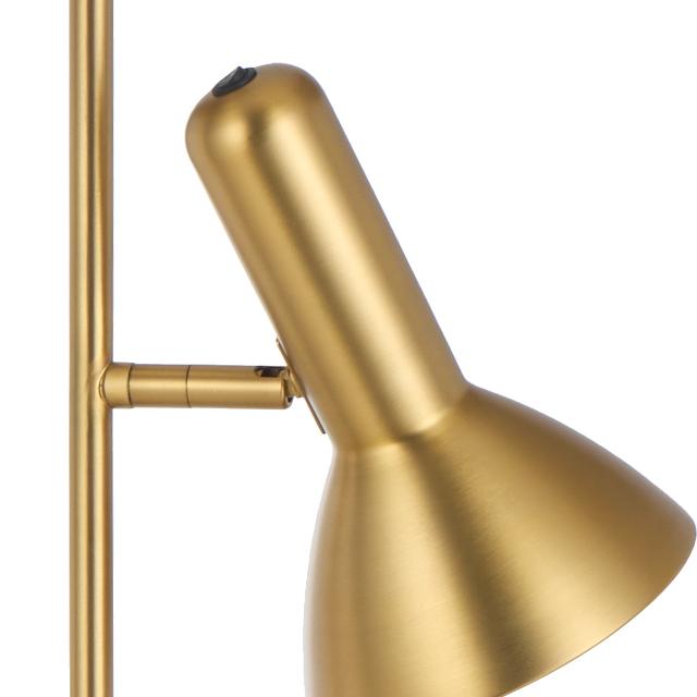 Telbix Hyvik 2 Light Floor Lamp E27 Brass HYVIKFL2-BRS - The Blue Space