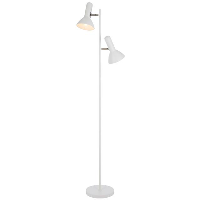 Telbix Hyvik 2 Light Floor Lamp E27 White HYVIKFL2-WH - The Blue Space