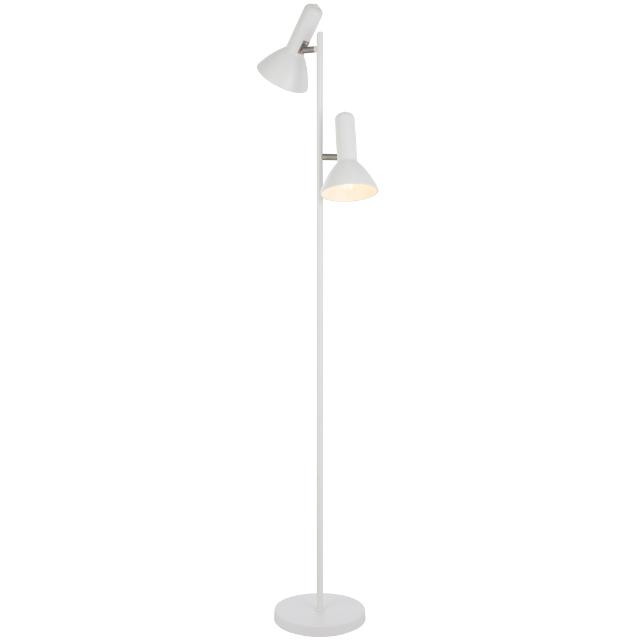 Telbix Hyvik 2 Light Floor Lamp E27 White HYVIKFL2-WH - The Blue Space