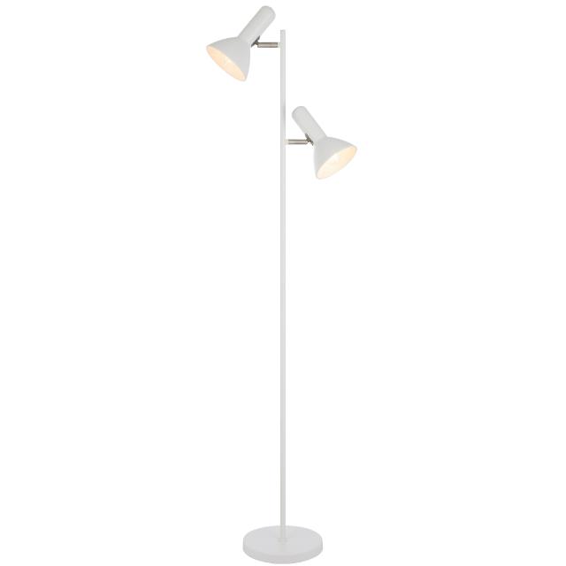 Telbix Hyvik 2 Light Floor Lamp E27 White HYVIKFL2-WH - The Blue Space