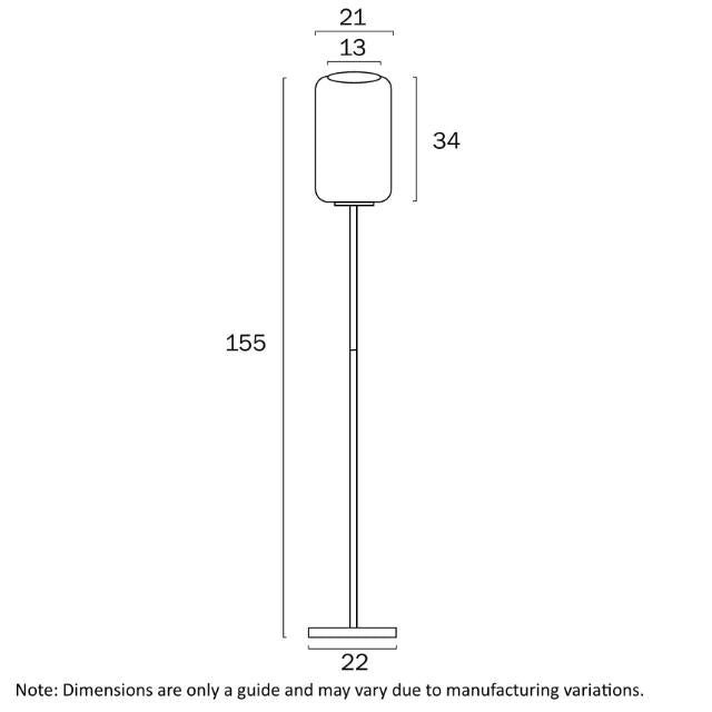 Telbix Korova Floor Lamp E27 Line Drawing - The Blue Space