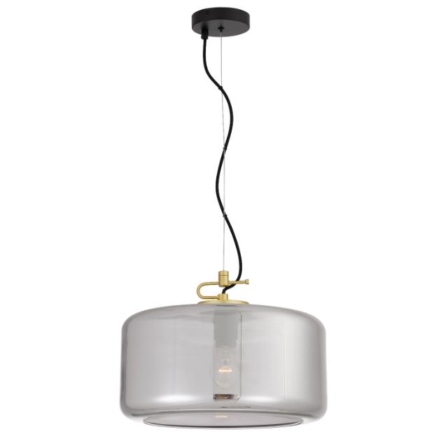 Telbix Korova Large Pendant Light E27 Smoke KOROVAPEL-BRSSM - The Blue Space