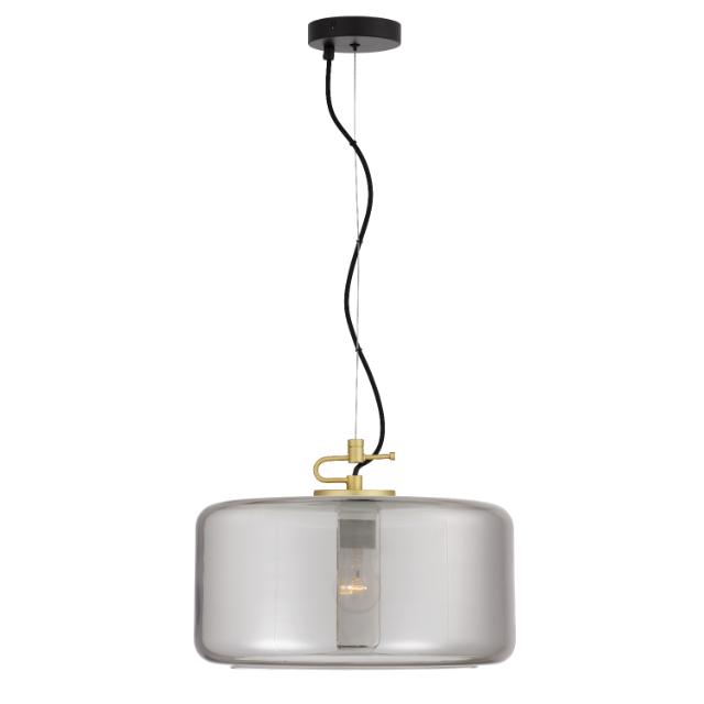 Telbix Korova Large Pendant Light E27 Smoke KOROVAPEL-BRSSM - The Blue Space