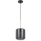 Telbix Korova Small Pendant Light E27 Smoke KOROVAPES-BRSSM - The Blue Space