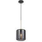 Telbix Korova Small Pendant Light E27 Smoke KOROVAPES-BRSSM - The Blue Space