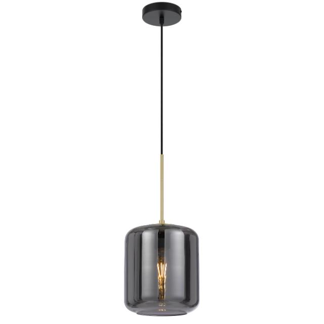 Telbix Korova Small Pendant Light E27 Smoke KOROVAPES-BRSSM - The Blue Space