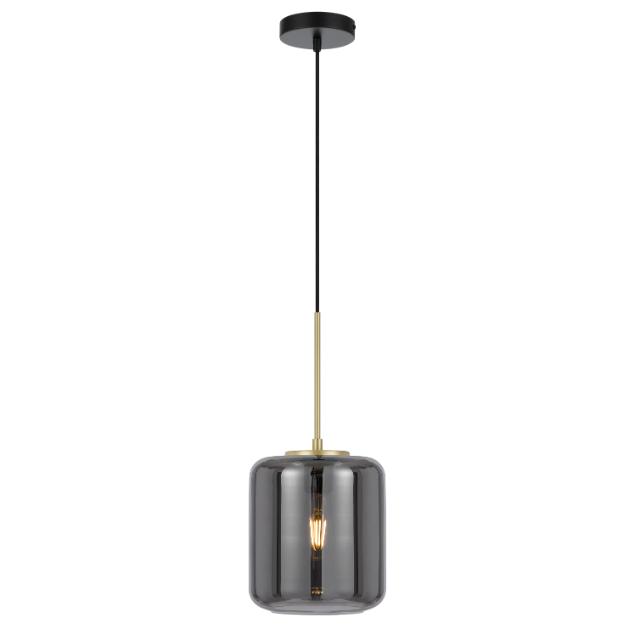 Telbix Korova Small Pendant Light E27 Smoke KOROVAPES-BRSSM - The Blue Space