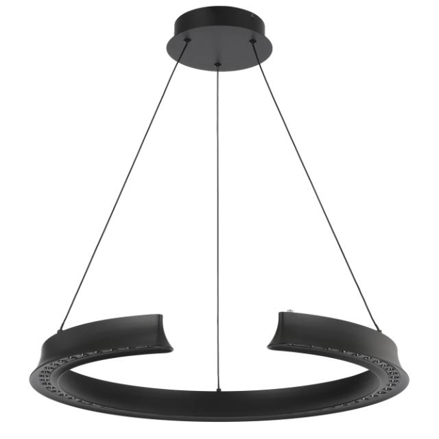 Telbix Lucid Pendant Light Round LED Black LUCIDPE065-BK - The Blue Space