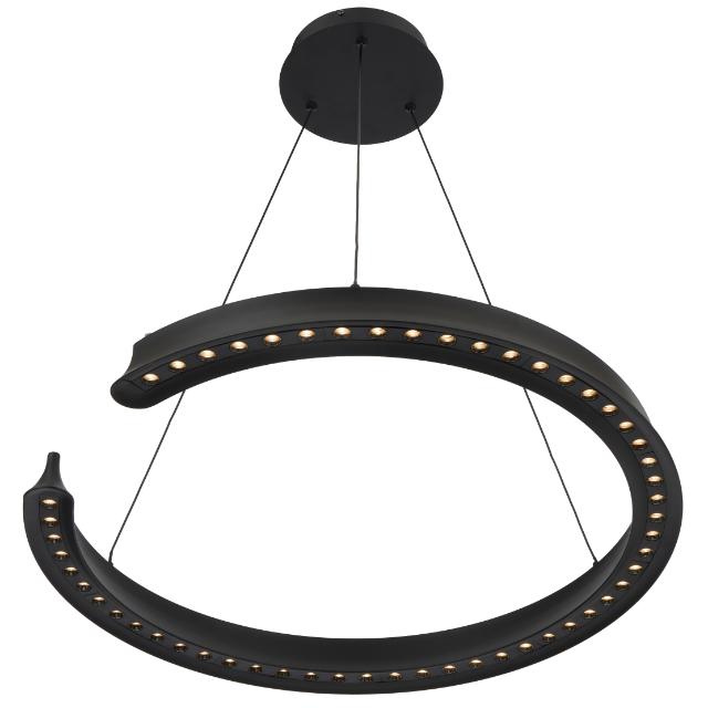 Telbix Lucid Pendant Light Round LED Black LUCIDPE065-BK - The Blue Space