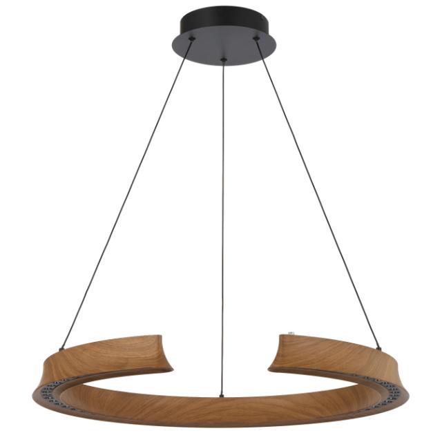 Telbix Lucid Pendant Light Round LED Wood LUCIDPE065-WD - The Blue Space