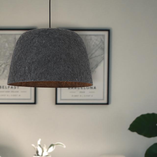 Telbix Malin Felt Pendant Light E27 Black MALINPE-BK - The Blue Space