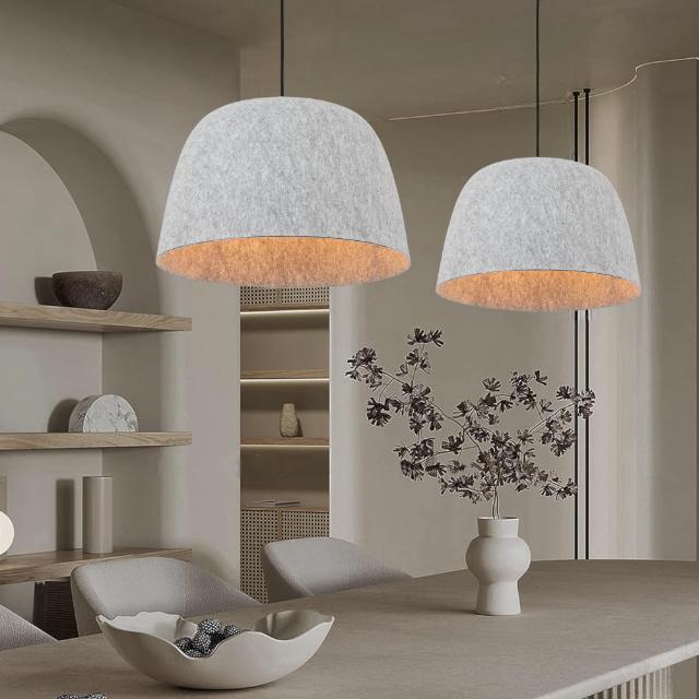 Telbix Malin Felt Pendant Light E27 Grey MALINPE-GY - The Blue Space