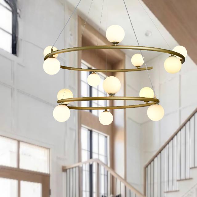 Telbix Ovaria 13 Light Pendant Light G9 Gold OVARIAPE13-GDOP - The Blue Space