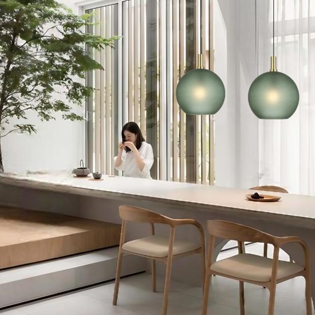 Telbix Patino 40cm Pendant Light E27 Green PATINOPE40-GN - The Blue Space