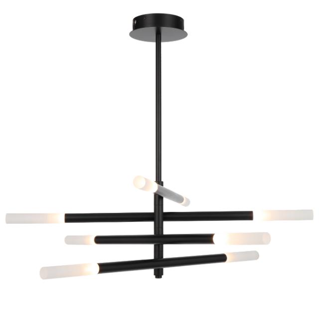 Telbix Pinta 8 Light LED Pendant Light Black PINTAPE08-BK - The Blue Space