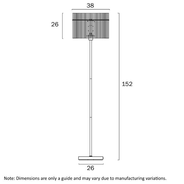 Telbix Quilo Floor Lamp E27  QUILOFL-BKSM - The Blue Space