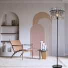 Telbix Quilo Floor Lamp E27  QUILOFL-BKSM - The Blue Space