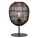 Telbix Rana 30cm Table E27 Brown Rattan RANATL30BRW - The Blue Space