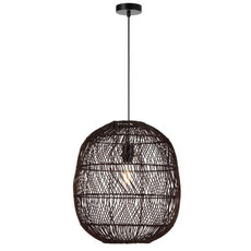 Telbix Rana 40cm Pendant E27 Brown Rattan RANAPE40-BRN - The Blue Space