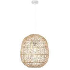 Telbix Rana 40cm Pendant E27 Natural Rattan RANAPE40-NAT - The Blue Space