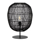 Telbix Rana 40cm Table E27 Black Rattan RANATL40BK - The Blue Space