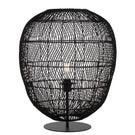 Telbix Rana 50cm Table E27 Black Rattan RANATL50BK - The Blue Space