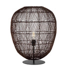 Telbix Rana 50cm Table E27 Brown Rattan RANATL50BRW - The Blue Space