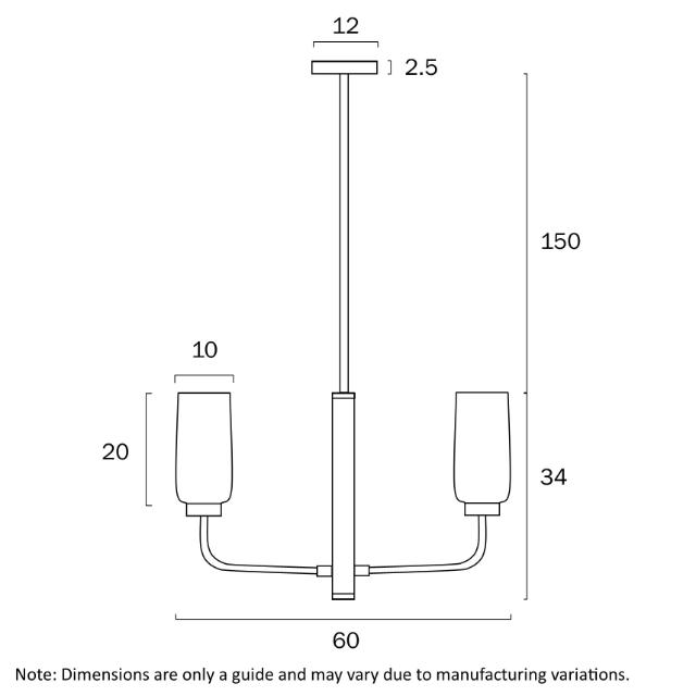 Telbix Sebring 4 Light Pendant Light E27  SEBRINGPE4-BKO - The Blue Space