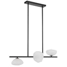 Telbix Zecca 3 Light Horizontal Pendant Light G9 Black Frost ZECCAPE3H-BKFR - The Blue Space