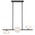 Telbix Zecca 3 Light Horizontal Pendant Light G9 Black Frost ZECCAPE3H-BKFR - The Blue Space