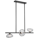 Telbix Zecca 3 Light Horizontal Pendant Light G9 Black Smoke ZECCAPE3H-BKSM - The Blue Space