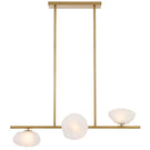 Telbix Zecca 3 Light Horizontal Pendant Light G9 Gold Frost ZECCAPE3H-AGFR - The Blue Space