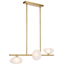 Telbix Zecca 3 Light Horizontal Pendant Light G9 Gold Frost ZECCAPE3H-AGFR - The Blue Space