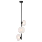 Telbix Zecca 3 Light Vertical Pendant Light G9 Black Frost ZECCAPE3V-BKFR - The Blue Space