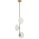 Telbix Zecca 3 Light Vertical Pendant Light G9 Gold Frost ZECCAPE3V-AGFR - The Blue Space